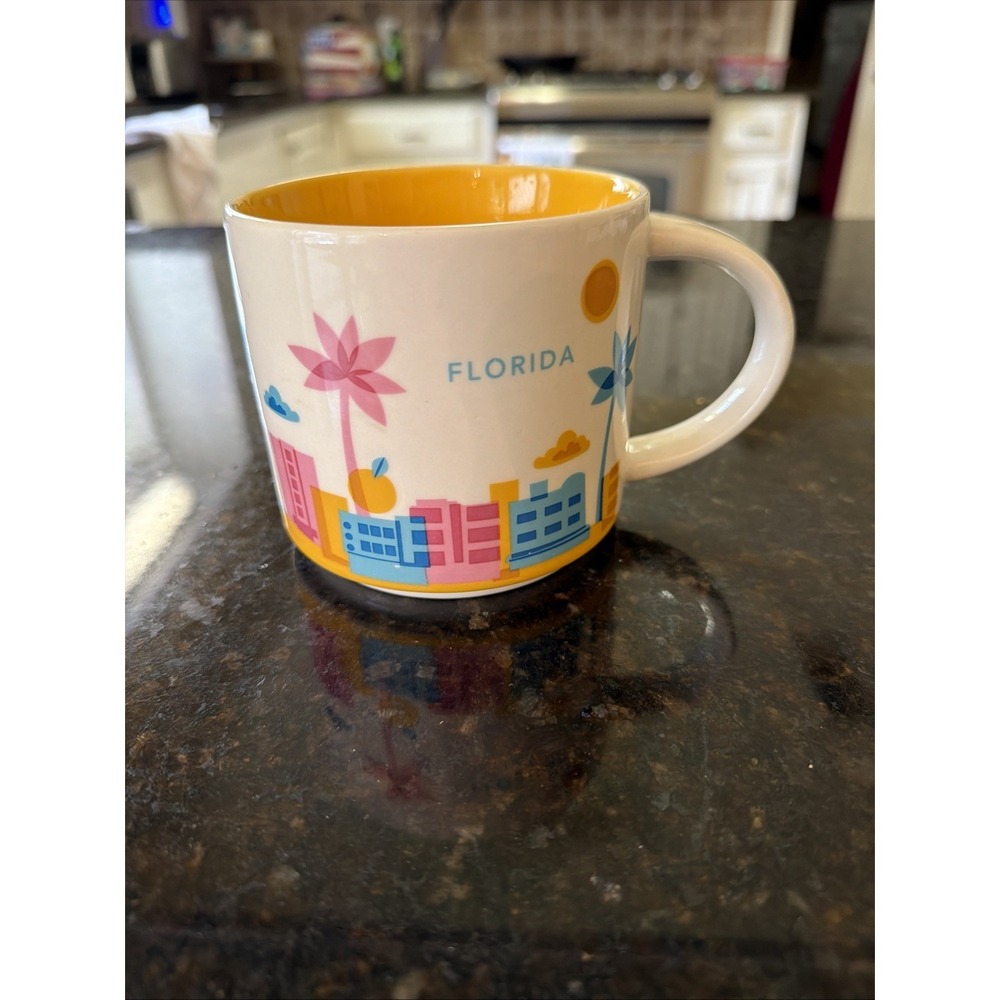 STARBUCKS FLORIDA YOU ARE HERE Collection 14 Oz Coffee Tea Mug Collectible